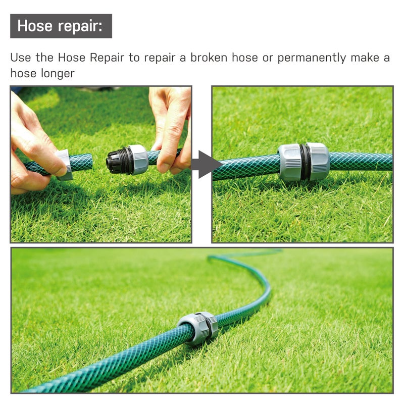 Eden DIY Garden Hose and Faucet Connector - 10-Piece Set (Model#99910)  Red  Black - Image 4